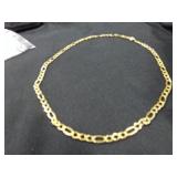Gold color necklace, 20 in.