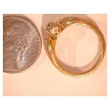 Gold & silver colored metal ring