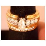 Gold color wedding/engagement rings