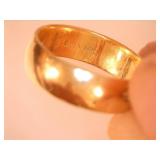Gold color band with clear stone