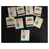 9 vintage Pizza Hut matchbooks with matches