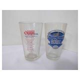 2 Bud Light 16 oz. Glass Cups
