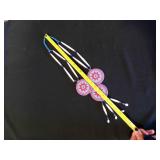 MT Indian Beaded Rosette Hair Pipe Necklace