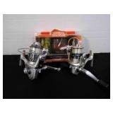 2 Shakespeare spinning Reels, R2F tackle box