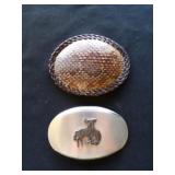 2 vintage Belt Buckles