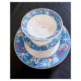 Coca-Cola Stoneware 2 bowls 4 plates