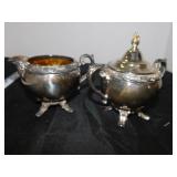 Exquisite Rogers & Bros cream & sugar