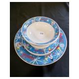 Coca-Cola Stoneware 2 bowls 4 plates