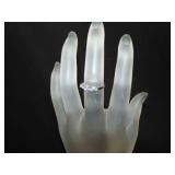 Fashion Ring silver band 5 jewels