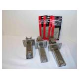 3 vintage EDS Coin Chutes, 4 razor scrapers