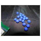 26 vintage dark blue marbles