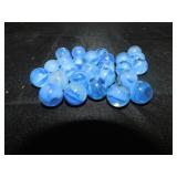 26 vintage blue swirl marbles