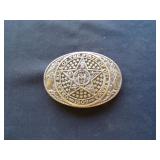 Vintage Tony Lama Great Seal of OK Belt Buckle