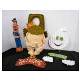 fall dï¿½cor candle stick holder, welcome sign