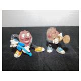 2 vintage California Raisin figures