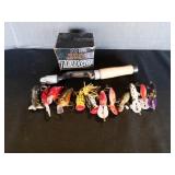 Zebco Fishing Rod Handle and 202 Reel, Lures