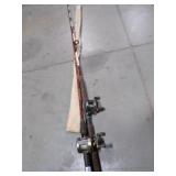 3 fly fishing rods-white fiber glass rod only