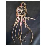 Leather Handmade Dream Catcher 1 feather