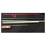 1 post driver, 2 iron bars, 1 steel galv. Pipe