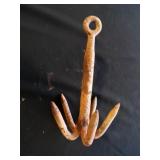 vintage Grappling Iron Anchor 5 prongs