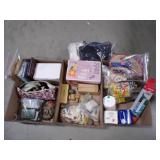 Unclaimed lots-3 boxes-dustbuster, sewing box