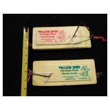 set of 2 vintage Yellow Bird Side Surfer Planers