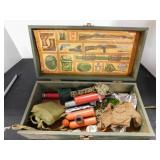 GI Joe wooden toy locker clothes & equipment