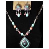 Earing Necklace Set Ruby Rd. rustic design