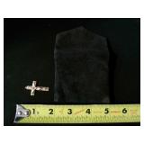vintage Crucifix with loop, St. John felt bag