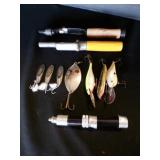 3 Fishing Rod Handles, Fishing Lures