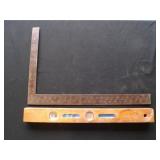 vintage Carpenter Level and Framing Square