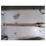 vintage Post Hole Digger wooden handles