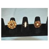 Ladies Rings, Silver w/Mother of Pearl-like stone