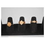 3 Vintage Ladies Rings