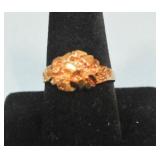 14kt Gold Plated Nugget Ring