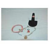 Costume Bracelets, OU Helmet Pendant, Ring