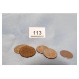 Ecuador, Peru, Nigeria Coins x 5