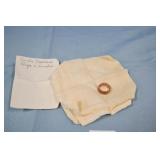 Antique Ladies Hankie & Gold Ring