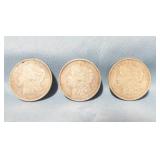 Morgan Silver Dollars 1921 "D" x 3