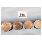 Ike Silver Dollars 1971 x 4