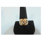 Mans Diamond Ring in 2-Tone Gold, size 10.5