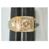Mans Diamond Ring in 2-tone gold, size 9.5
