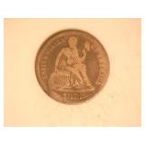1876 CC Seated Liberty Dime