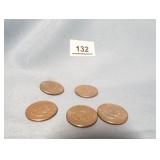 Susan B Anthony Dollar 1979 x 5