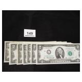 1976 $2 Bills  x 7