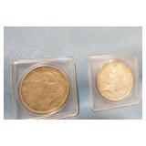 Peace Silver Dollars 1922 x 2