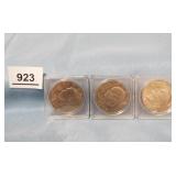 Ike Silver Dollars 1972 x 3