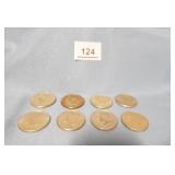 Kennedy Half Dollars x 8