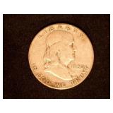 Franklin Half Dollars x 5