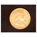 Franklin Half Dollars x 5